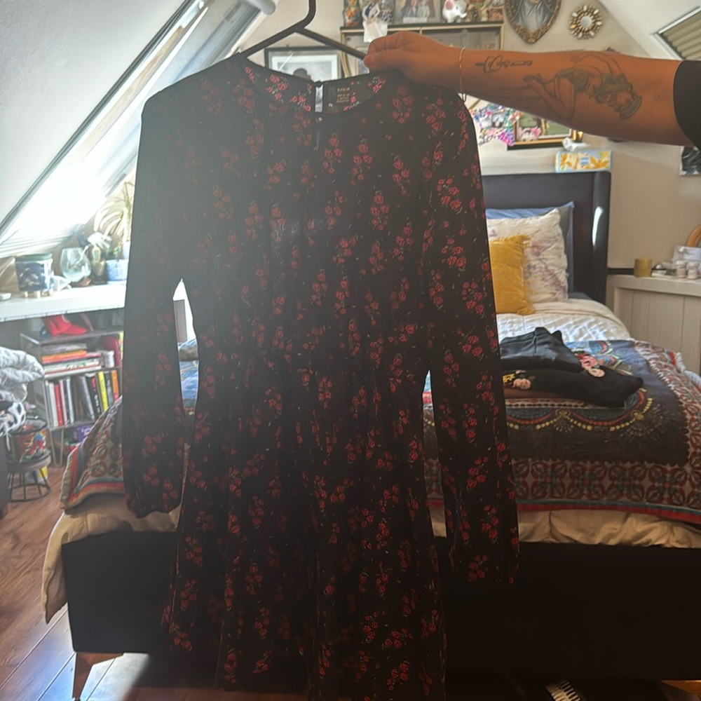 Dress with red flowers